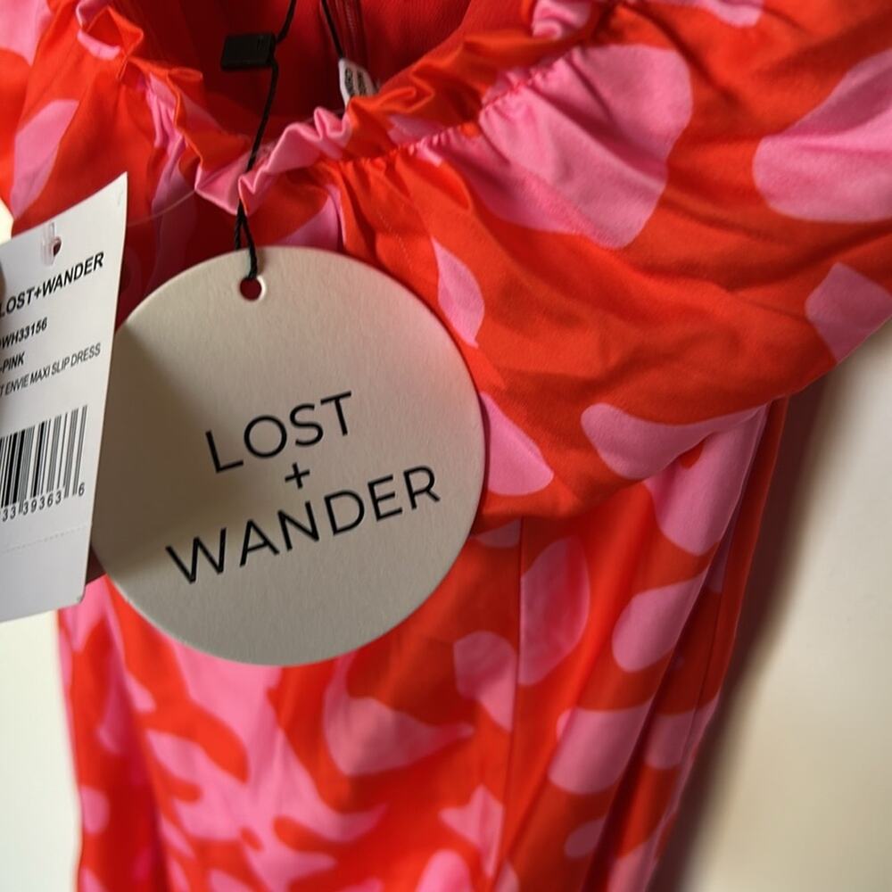 Lost + Wander Sweet Envie Midi Slip Dress Size XS Satin Ruffled NWT SEXY - Picture 4 of 6